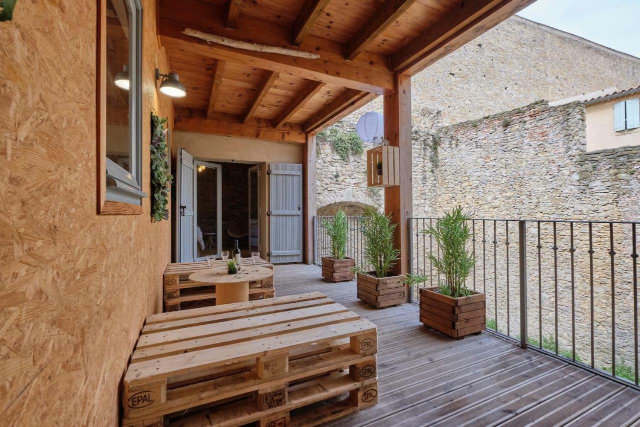 Mélina - appartement dans les remparts de la Bastide avec parking et terrasse Carcassonne Extérieur photo